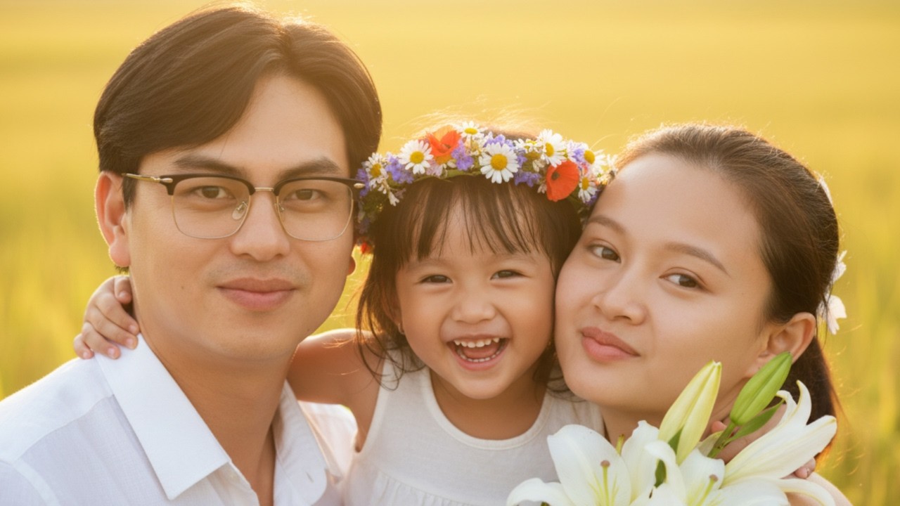 Look, Uncle Jame! Flowers! - The breathtaking peace of Diep in their new haven