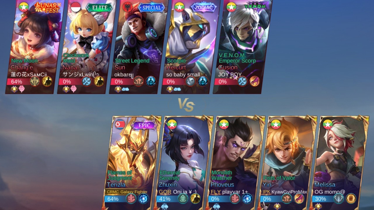 နှင်းဆီပန်း ချိတ်ထားတဲ့ mage နှစ်ကောင်နဲ့ တိုင်ပတ်တဲ့ပွဲ
