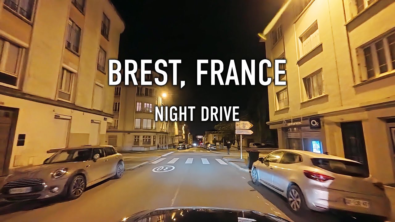 Brest Night Drive in 4K