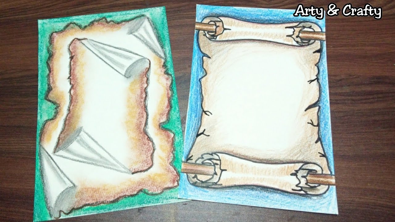 Border Design on Paper | Border Design for Front Page | Border Design for Project by Arty & Crafty