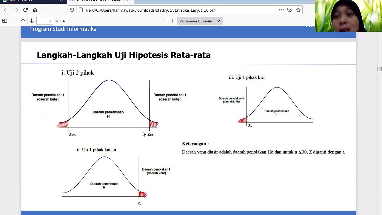 Pengujian hipotesis rata2, proporsi dan varian