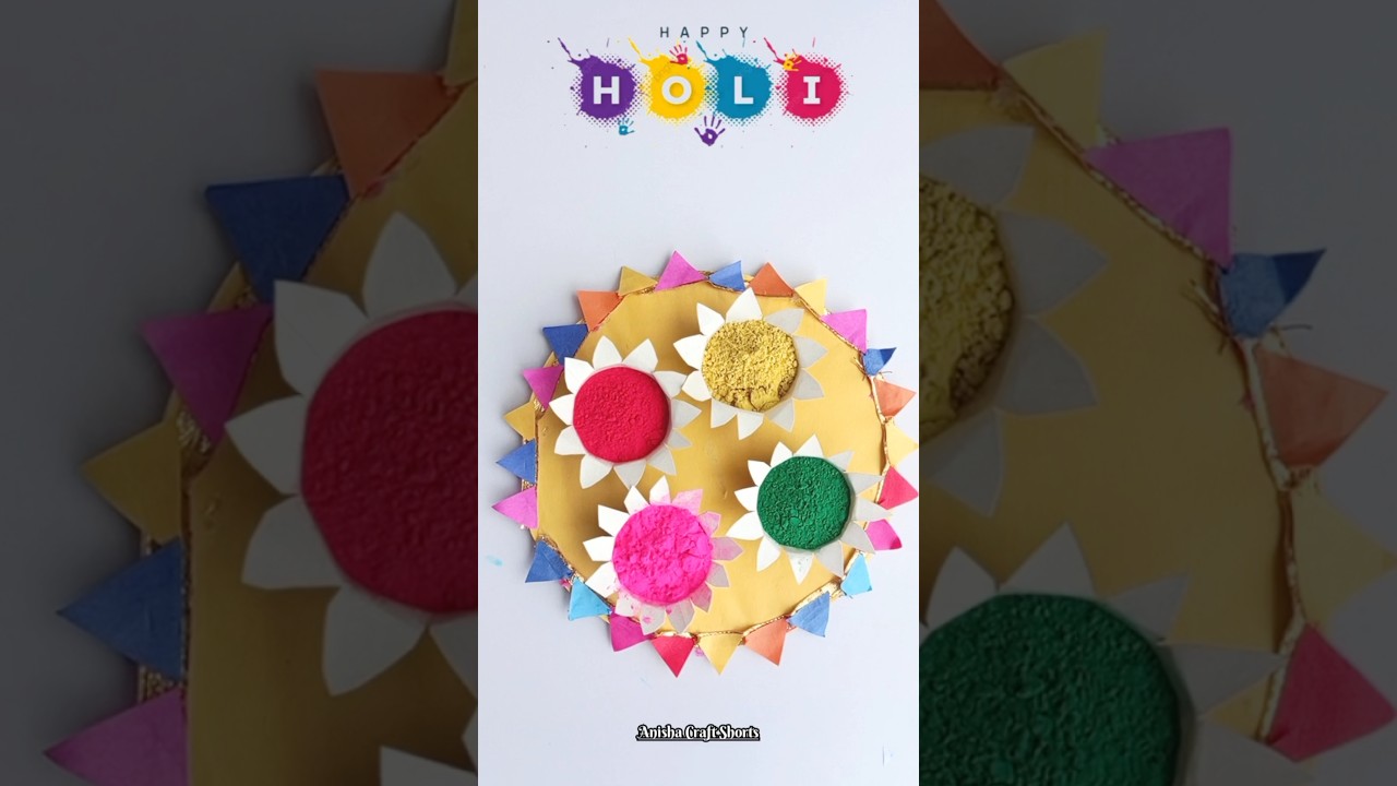 how to make Holi decor ideas 😱/ DIY Holi craft /Holi hack /Easy holi decor#shorts #holi #hack