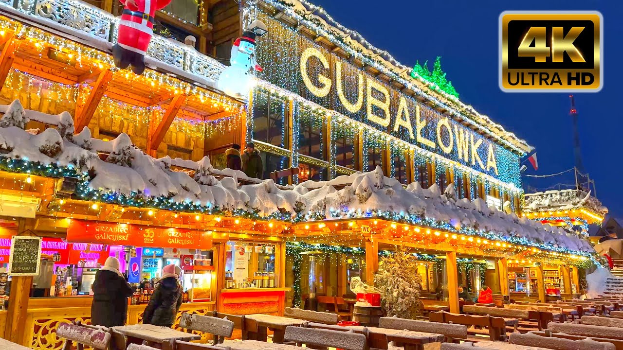 ZAKOPANE ZIMOWA KRAINA ŚWIATEŁ ❄️🔥 GUBAŁÓWKA W 4K