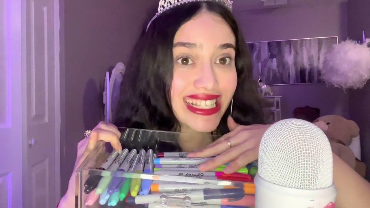 ASMR - ROLE PLAY TE DIBUJO  DE GRATIS TU HERMOSA CARA / PAINTING ASMR / FAST ASMR WITH MOUTH SOUNDS