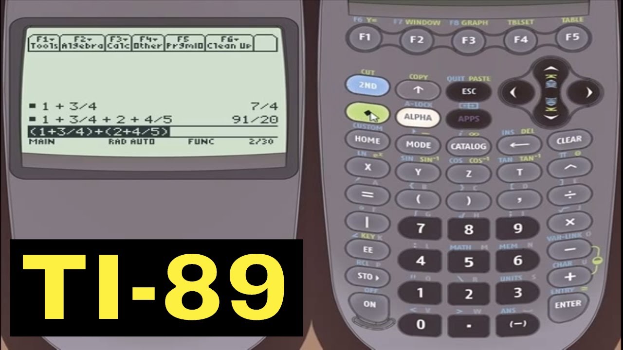 TI-89 Calculator - Calculating with Fractions with the TI-89 Graphing Calculator