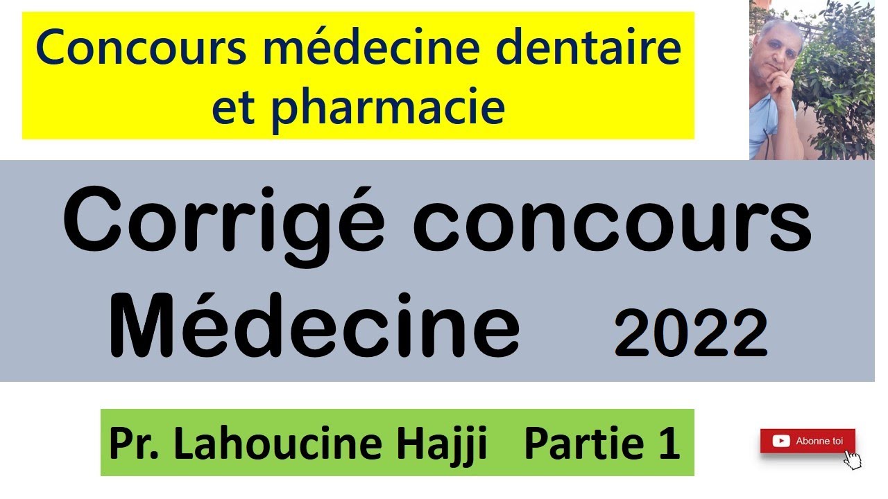Corrige Concours médecine 2022