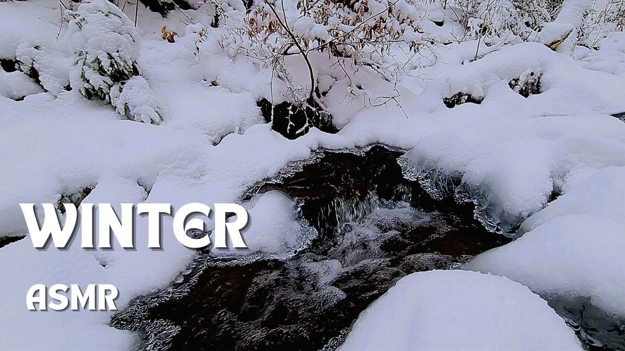 Winter Creek Relaxation | Soothing Snow & Water Sounds ASMR