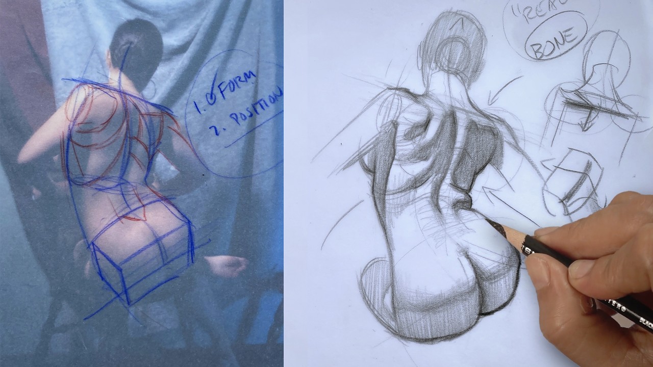 Refining a Student's Figure Drawing (Case Study and Critique)