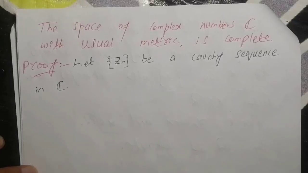 How to prove that set of complex numbers is complete