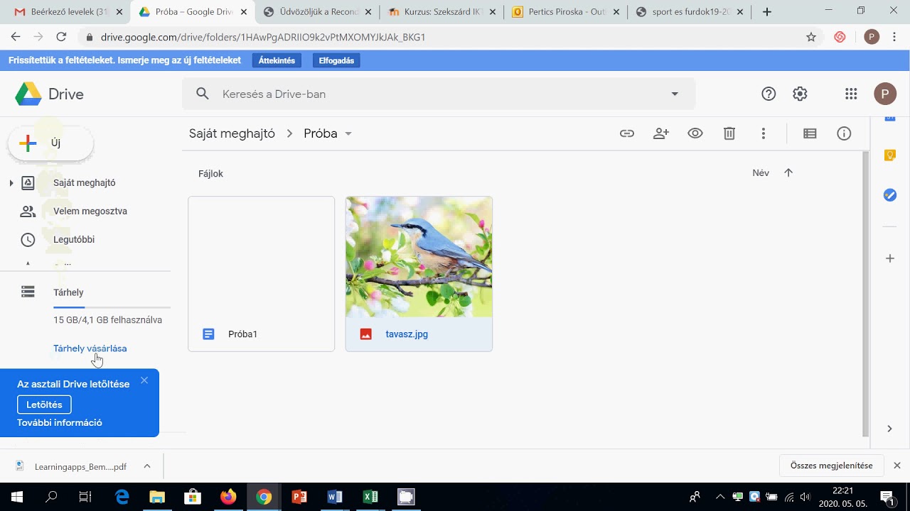 10PERCTANULAS: A Google Drive használata