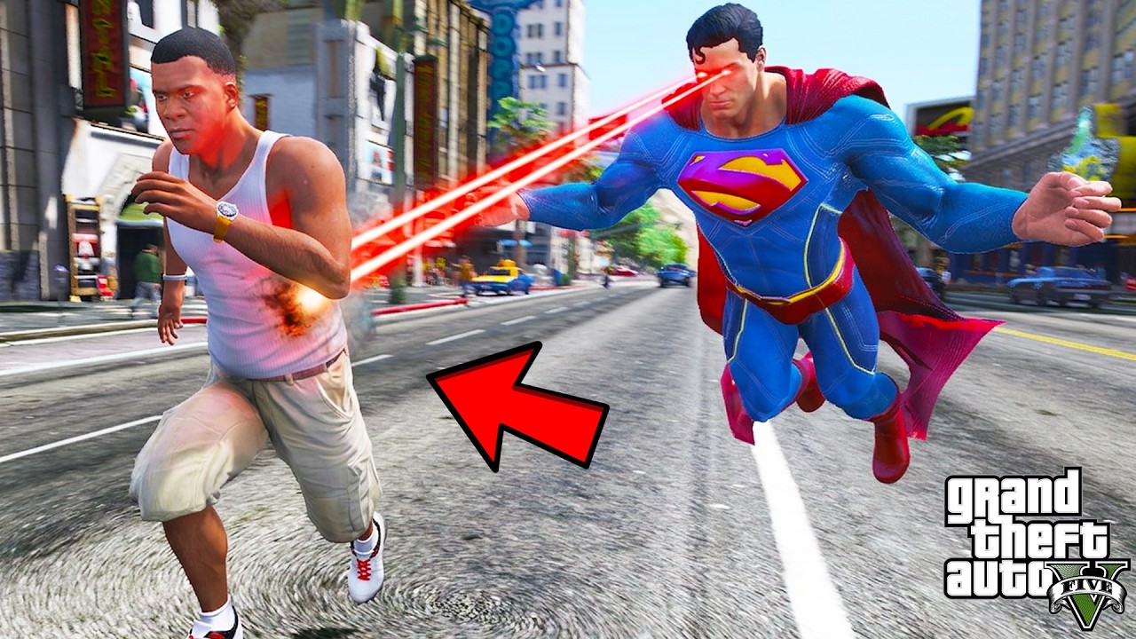 Superman Wants To kill Franklin in GTA 5 | SHINCHAN and CHOP
