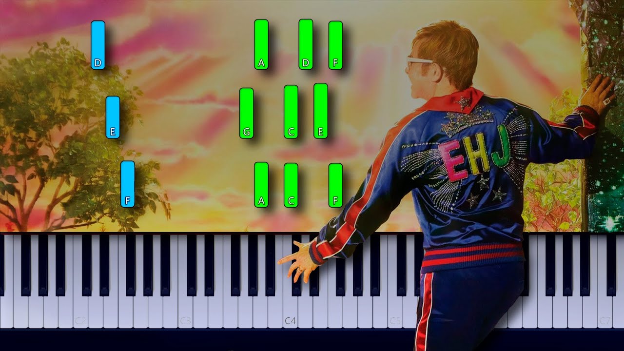 Elton John - Goodbye Yellow Brick Road Piano Tutorial