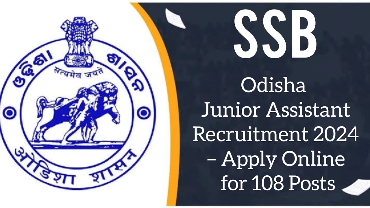 SSB, Odisha Junior Assistant Recruitment 2024 | #ssb #juniorassistant #job #odishajob