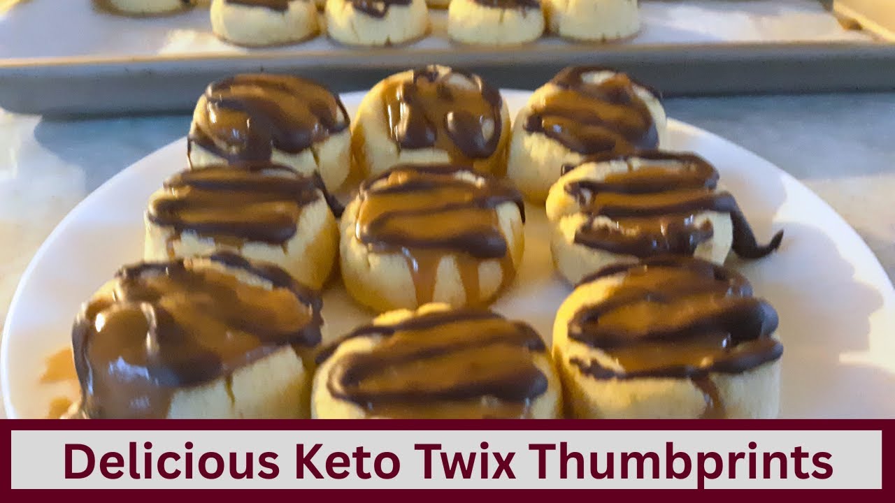 Простое и вкусное кето-печенье Twix в форме отпечатка пальца (без орехов и глютена)