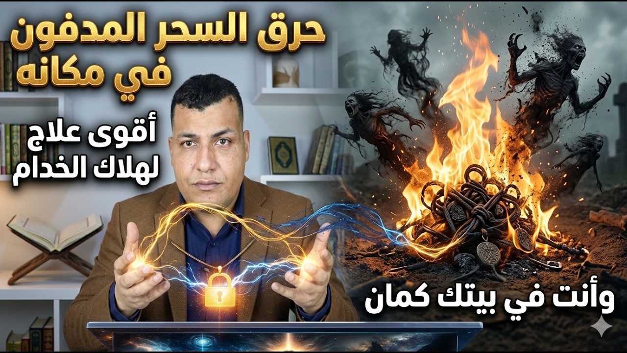 حرق السحر المدفون فى مكانة - اقوى علاج لهلك خدام السحر المدفون وحرق السحر وانت فى بيتك