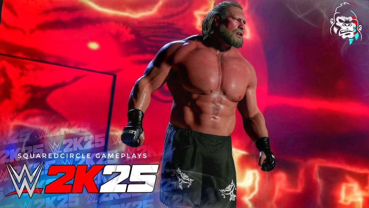 WWE 2K25 Брок Леснар 2025: обновлённый выход с темой | Новые обновления WWE 2K25