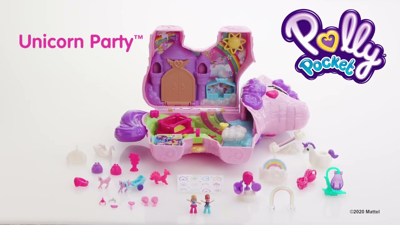 Polly Pocket Playset Unicorn Party Playset