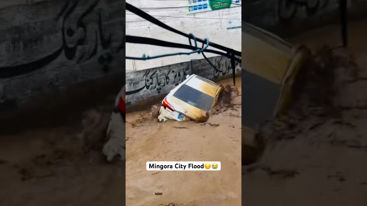 #Mingora city in flood # swatflood #floods #floodinpakistan