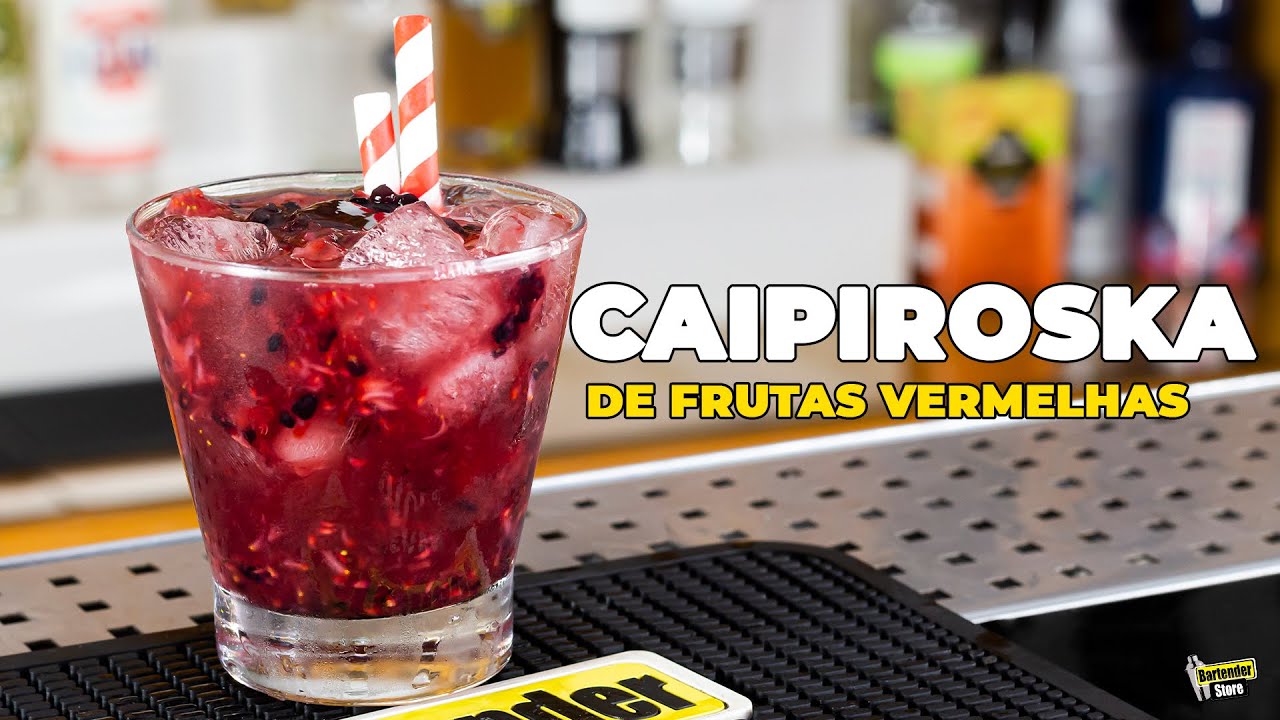 Caipiroska de Frutas Vermelhas - Caipiroska com Vodka, Morango, Amora e Framboesa | Bartender Store