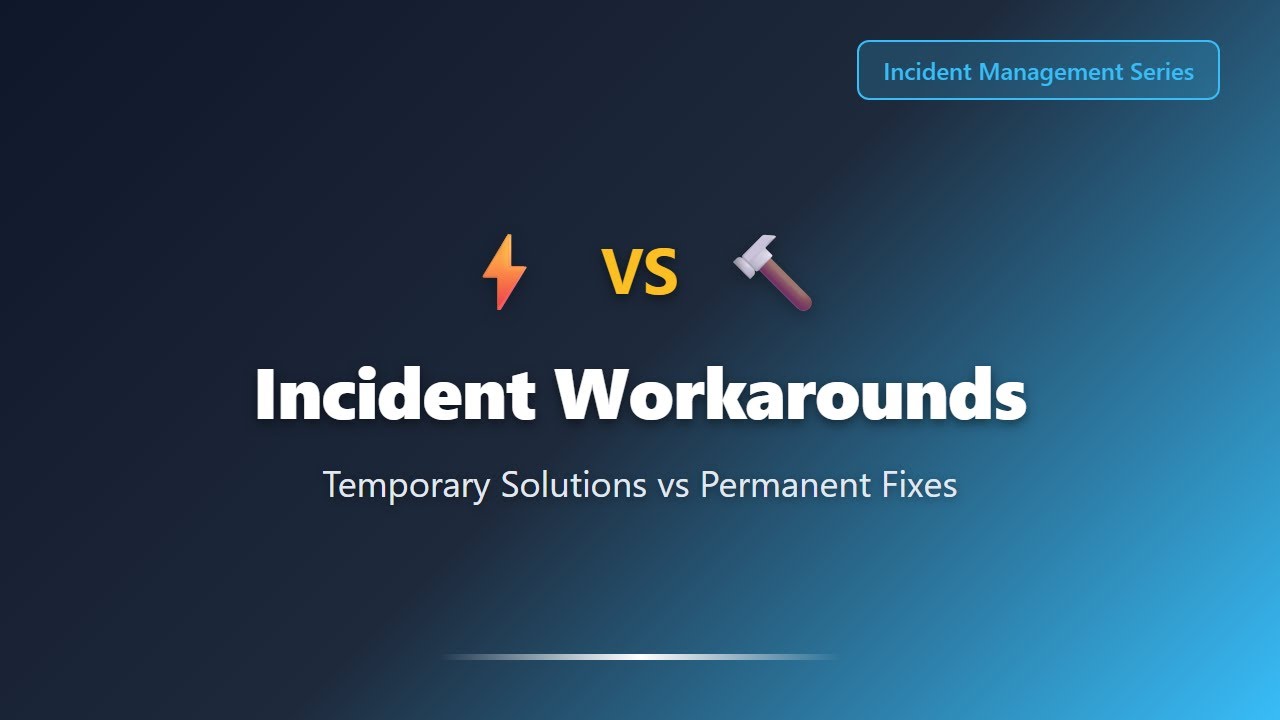 Incident Workarounds: Quick Fixes vs Permanent Solutions