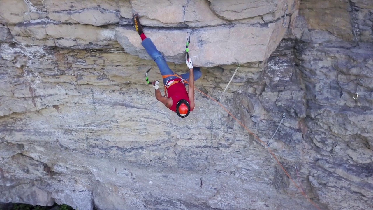 Athlete David Roetzel Dry Tooling on Steel Balls M9