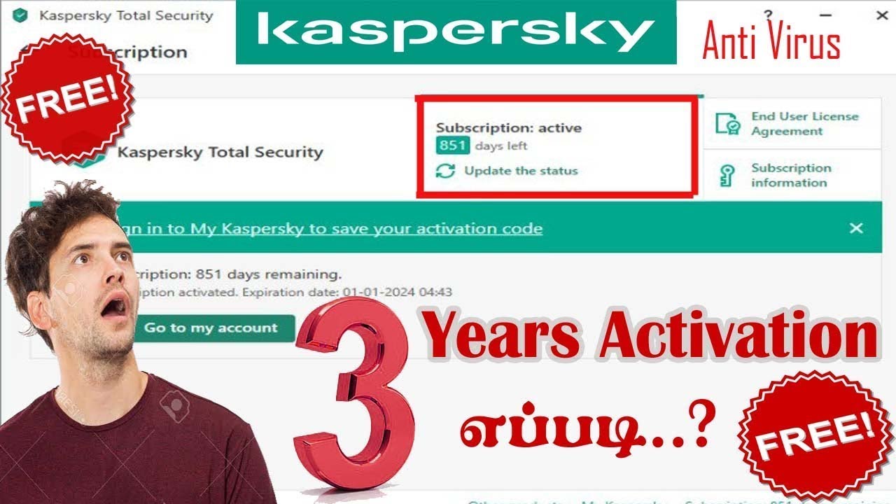 Kaspersky 3 Year Activated License Free | 100% | Cracked