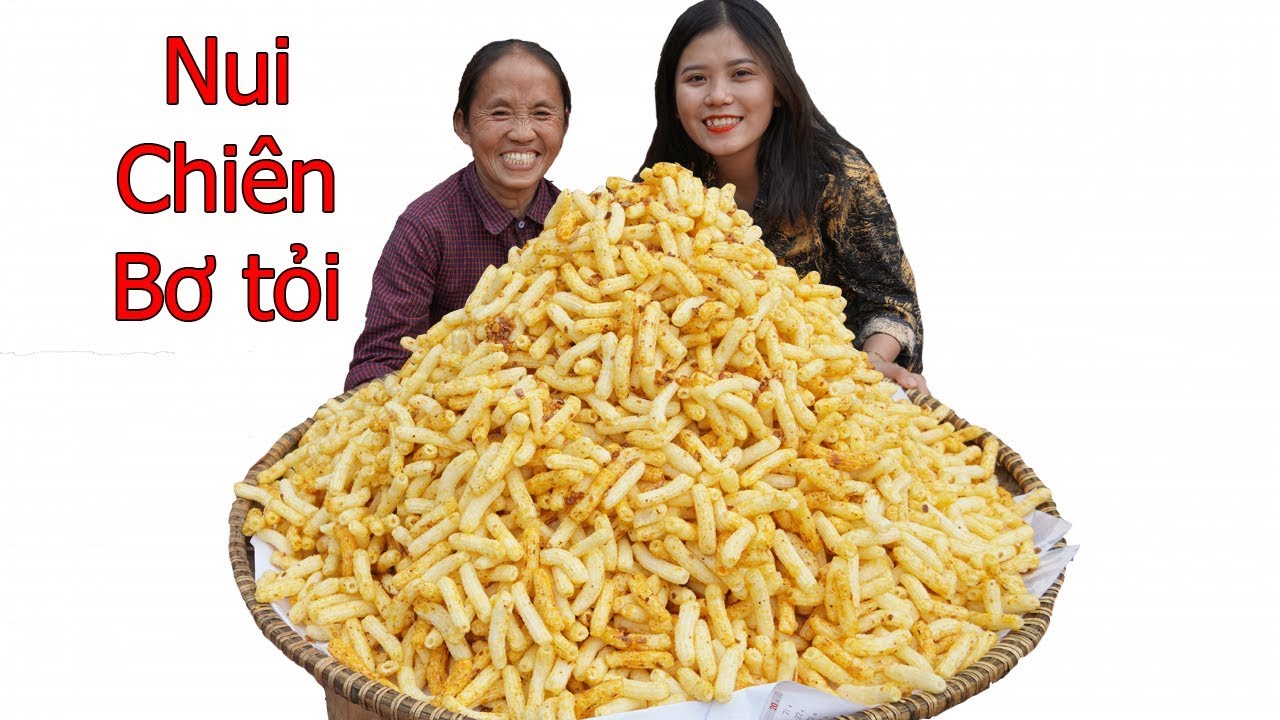 Bà Tân Vlog - Làm Mâm Nui chiên Bơ Tỏi Siêu Cay Khổng lồ