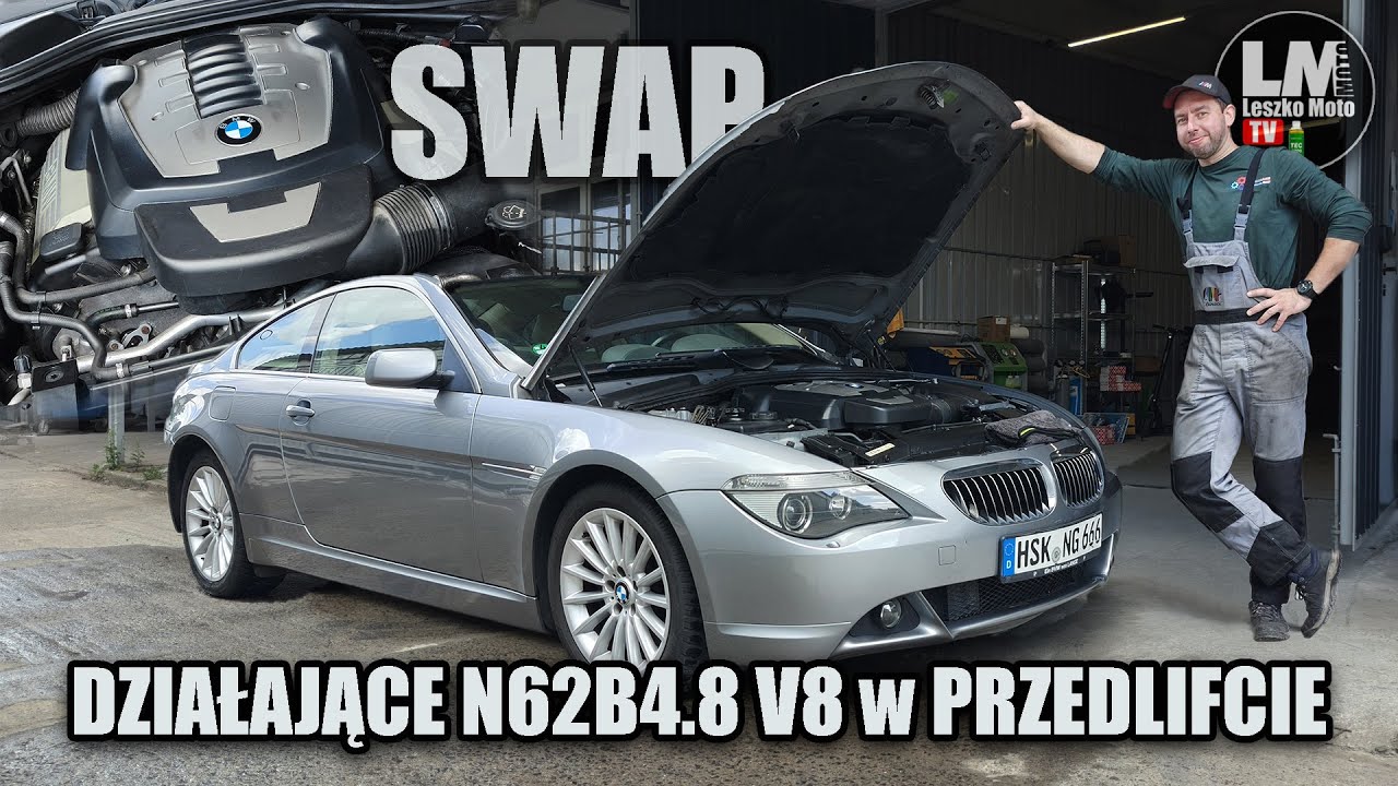 Swap silnika BMW 645i E63 z 4.4 na 4.8 z polifta !! To nie było łatwe !!