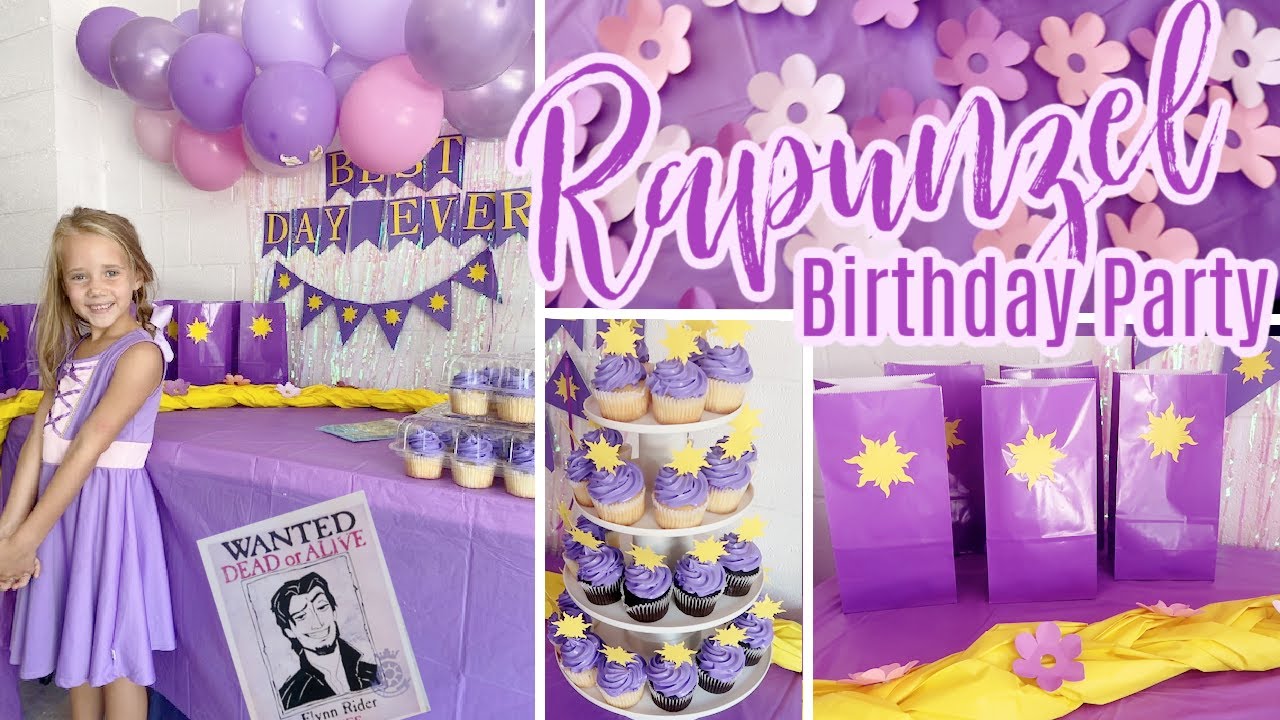 DIY Rapunzel Themed Girls Birthday Party! Tangled Birthday Girl Party Ideas!