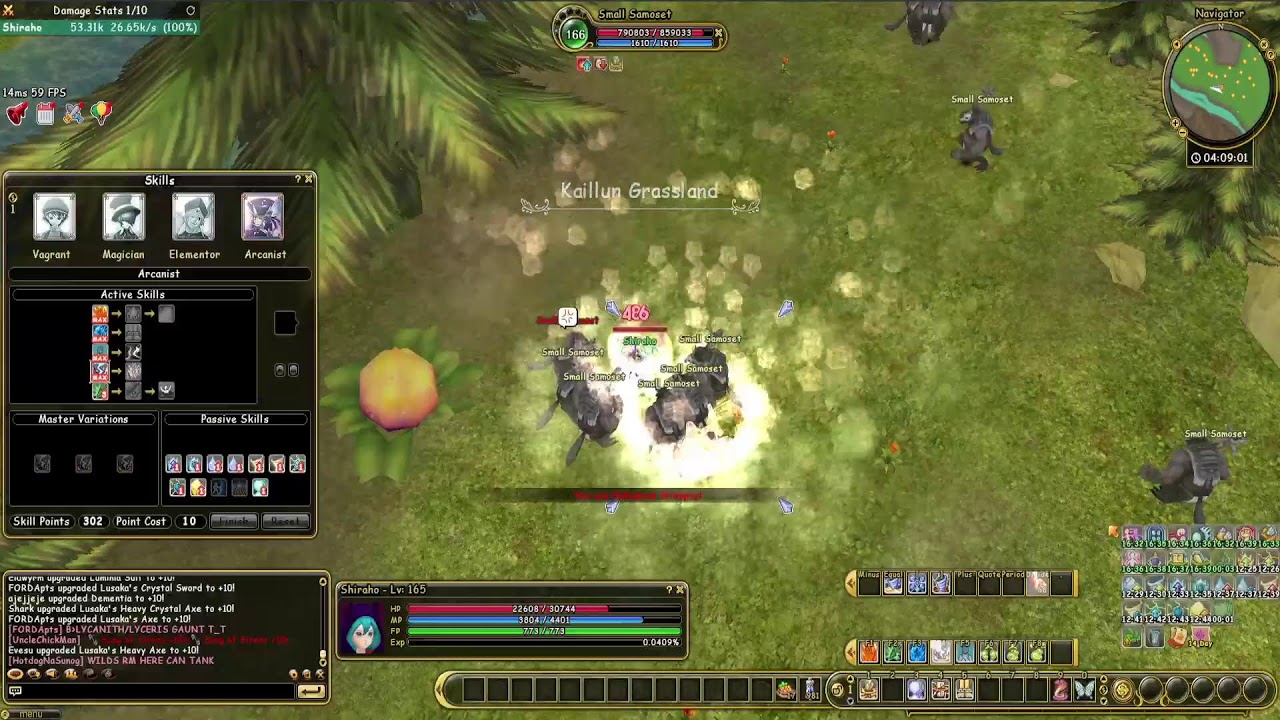 【Flyff Universe PTS 】Envy grind to 165 then testing arcanist skills