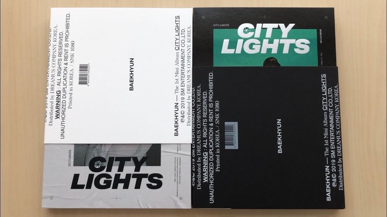 ♡Распаковка первого мини-альбома Бэкхёна City Lights (Day & Night Ver.)♡