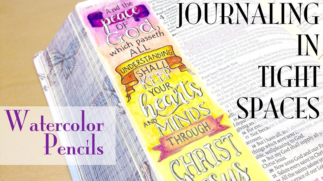 Bible Journaling: Anxiety | Watercolor Pencil (Philippians 4)