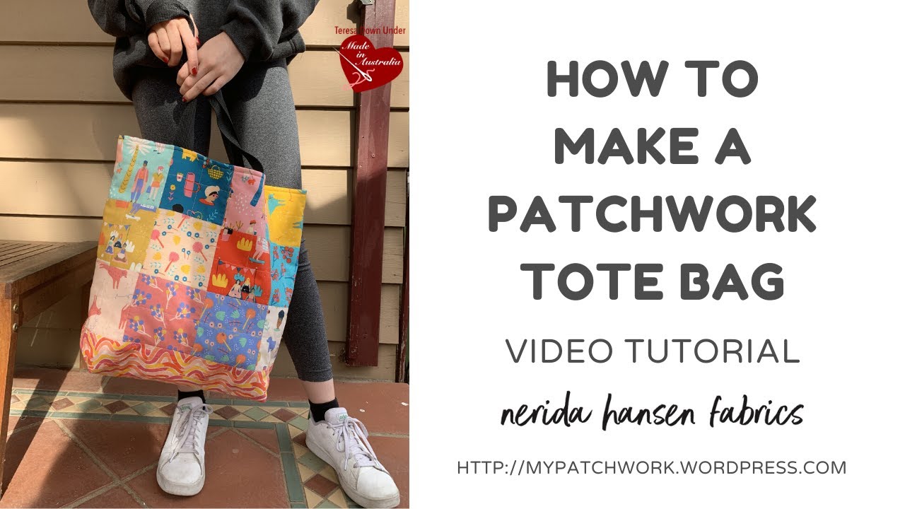 Tote bag with charm squares video tutorial