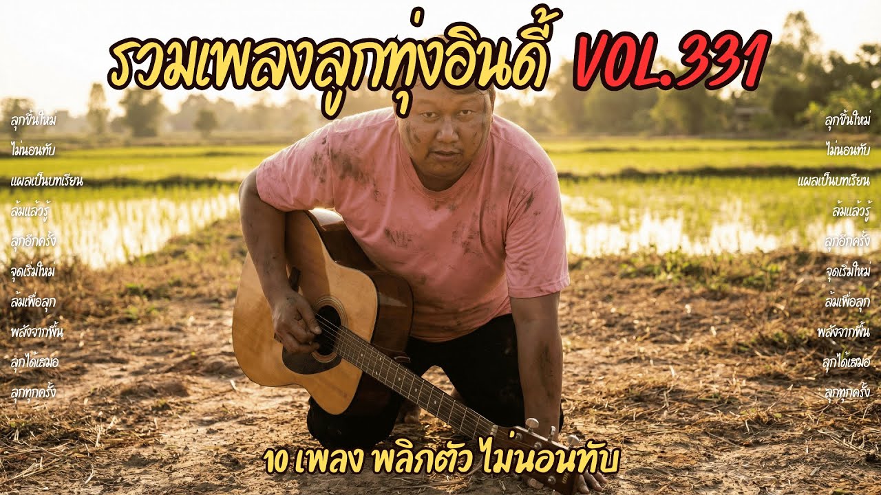 รวมเพลงลูกทุ่งอินดี้ Vol.331 💪 ลุกทุกครั้งที่ล้ม | 10 เพลงพลิกตัว ไม่นอนทับ (2026)