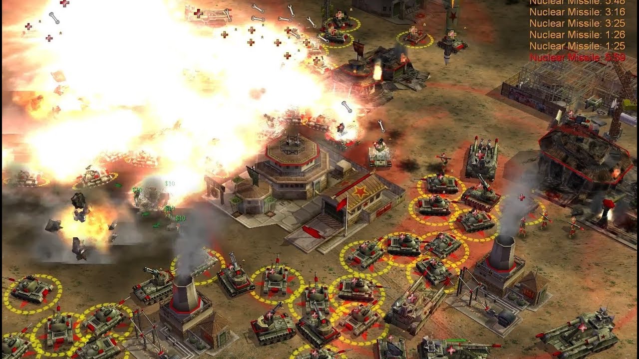 [C&C Zero Hour] Insane 1vs7 - Infantry vs 7 hard Tank