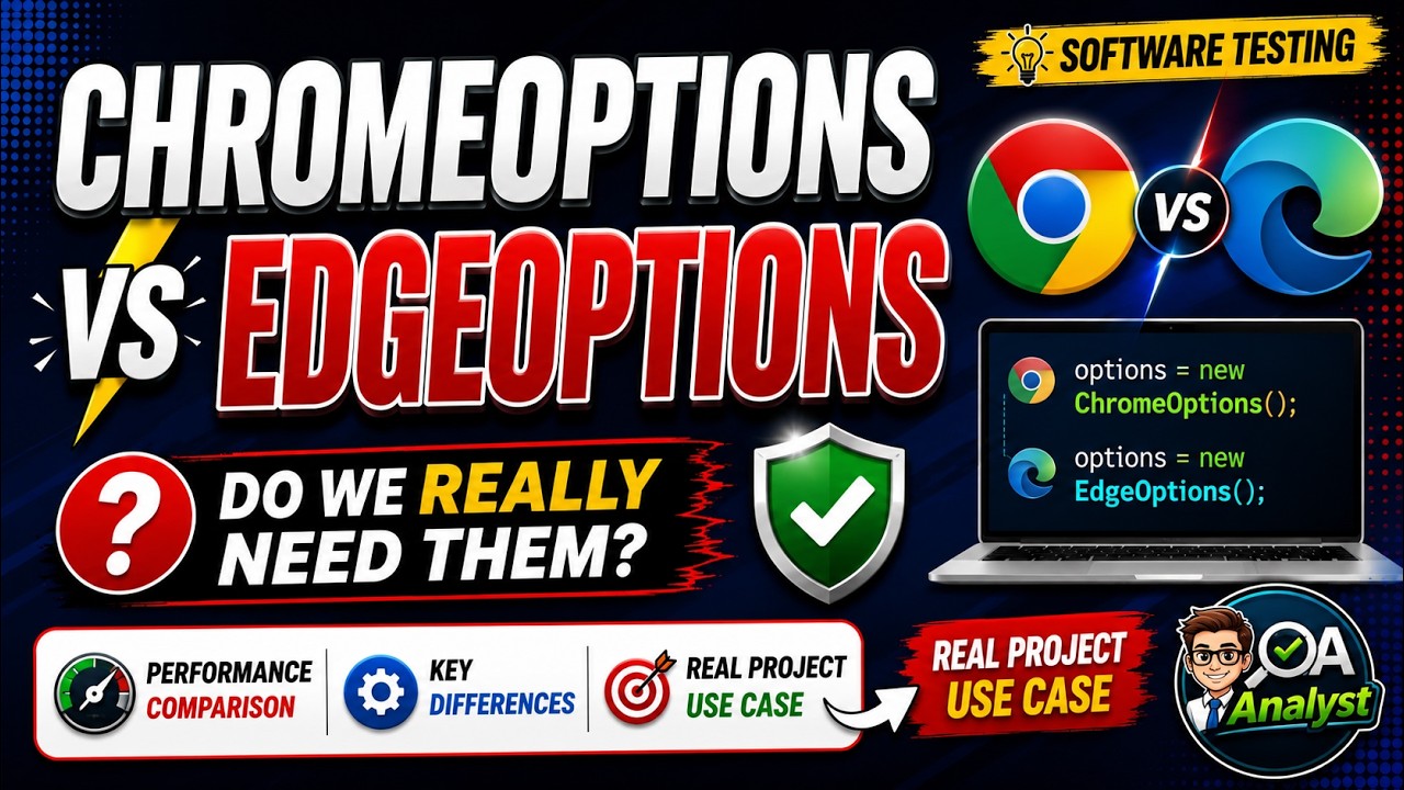 ChromeOptions vs EdgeOptions in Selenium | Software Testing Explained (Do We Really Need Them?)