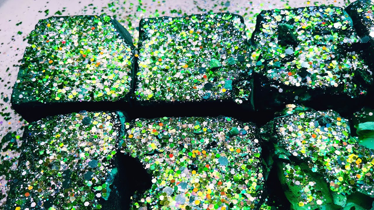 Green BSN Dyed Blocks - Sooo Soft & Flaky 💚💚💚| Gym Chalk ASMR | Stress Relief