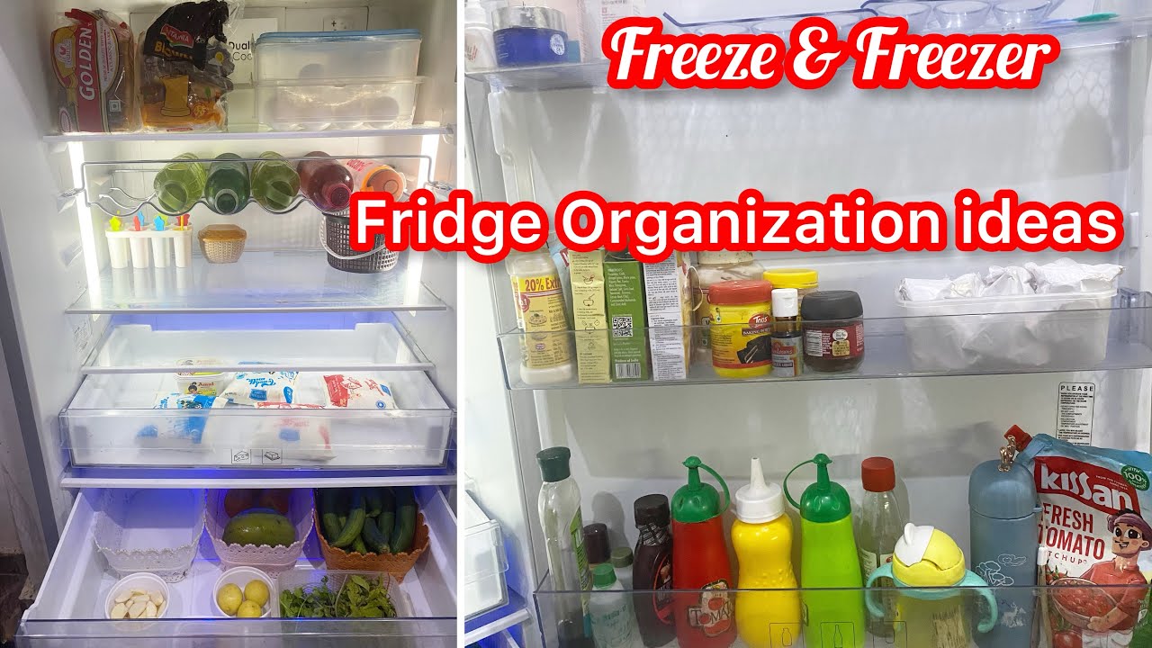Double door fridge organization |small fridge organization ideas &tipsHow to organize Fridge |