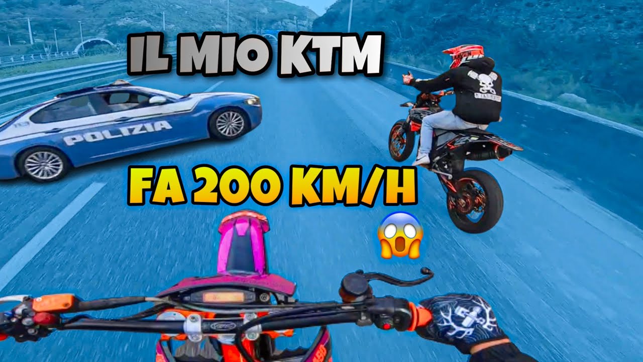 TOP SPEED KTM 450 + SCAPPA DALLA POLIZIA ?!?!?!