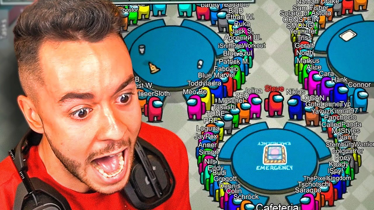 AMONG US, pero con 100 JUGADORES - TheGrefg