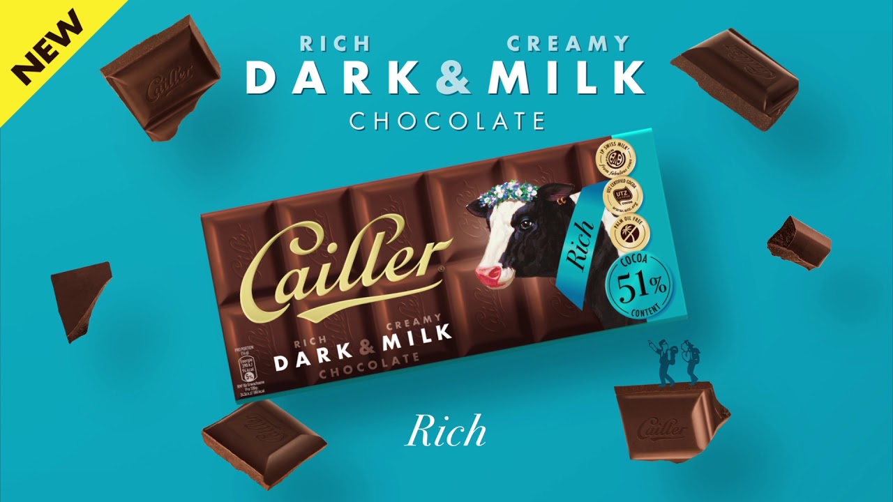 Cailler Dark & Milk Tablet range 16/9