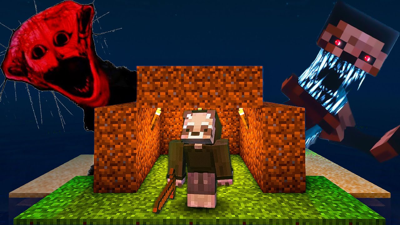 Sobreviv&iacute; a Mods De Terror en una Isla Desierta en Minecraft