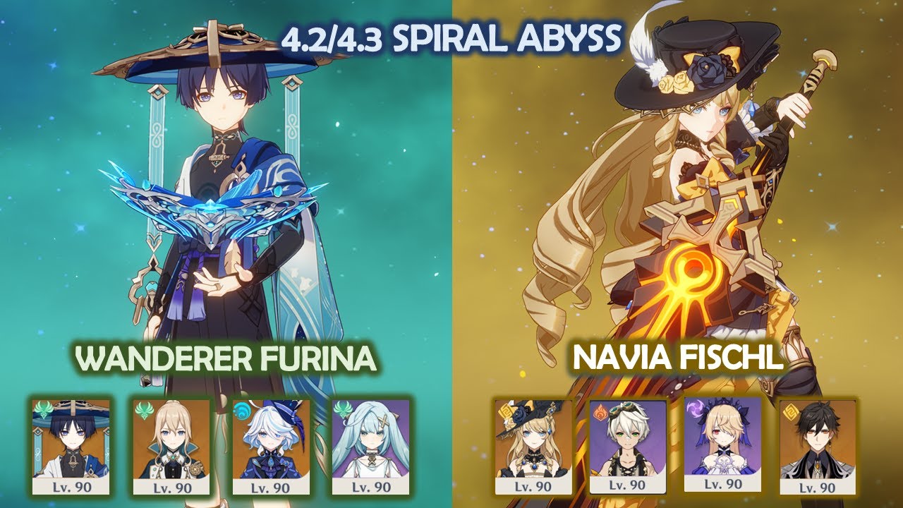 Wanderer Furina Hypercarry & Navia Fischl Hypercarry - 4.2 4.3 - Spiral Abyss - Genshin Impact