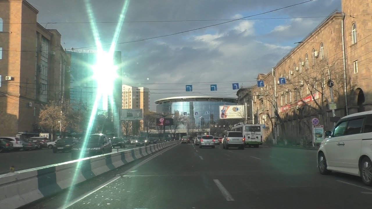 Yerevan, 03.03, 19, Su, (на рус.),  video-2, От ул.Шираки до Северного проспекта.