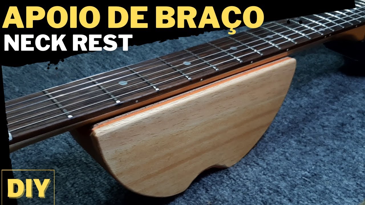 Como Fazer Apoio de Bra&ccedil;o p/ Instrumentos - Neck Rest (Guitarra, Viol&atilde;o, Baixo, Etc.) - Luthier