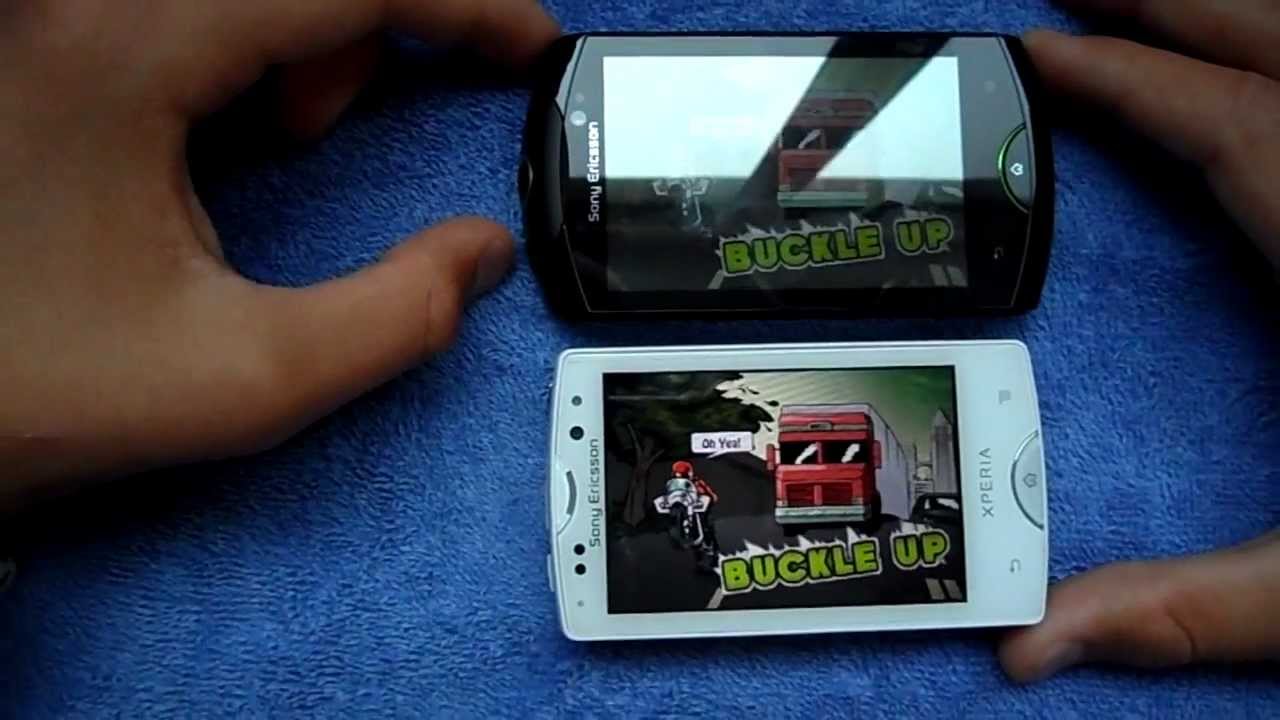 [Test game]Sony Ericsson XPERIA Mini Pro SK17i vs Sony Ericsson Live with Walkman