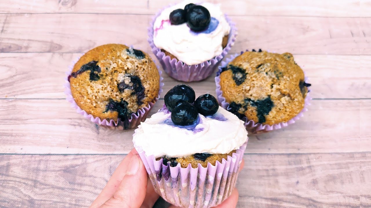 Muffins de ARANDANOS Saludables con HARINA INTEGRAL