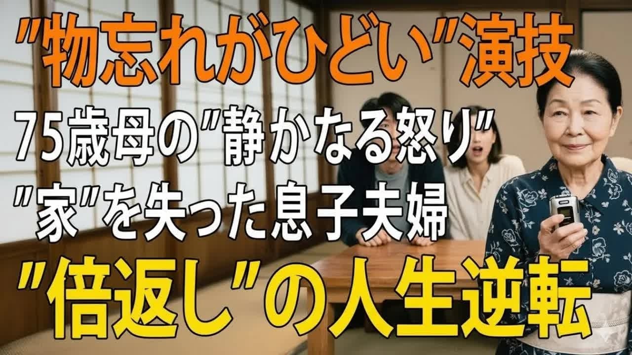 「おばあちゃん、出て行って！」”認知症”に仕立て上げられ追い出された75歳母が”倍返し”！裏切った息子夫婦に突きつけた”真実の録音”  老後の物語