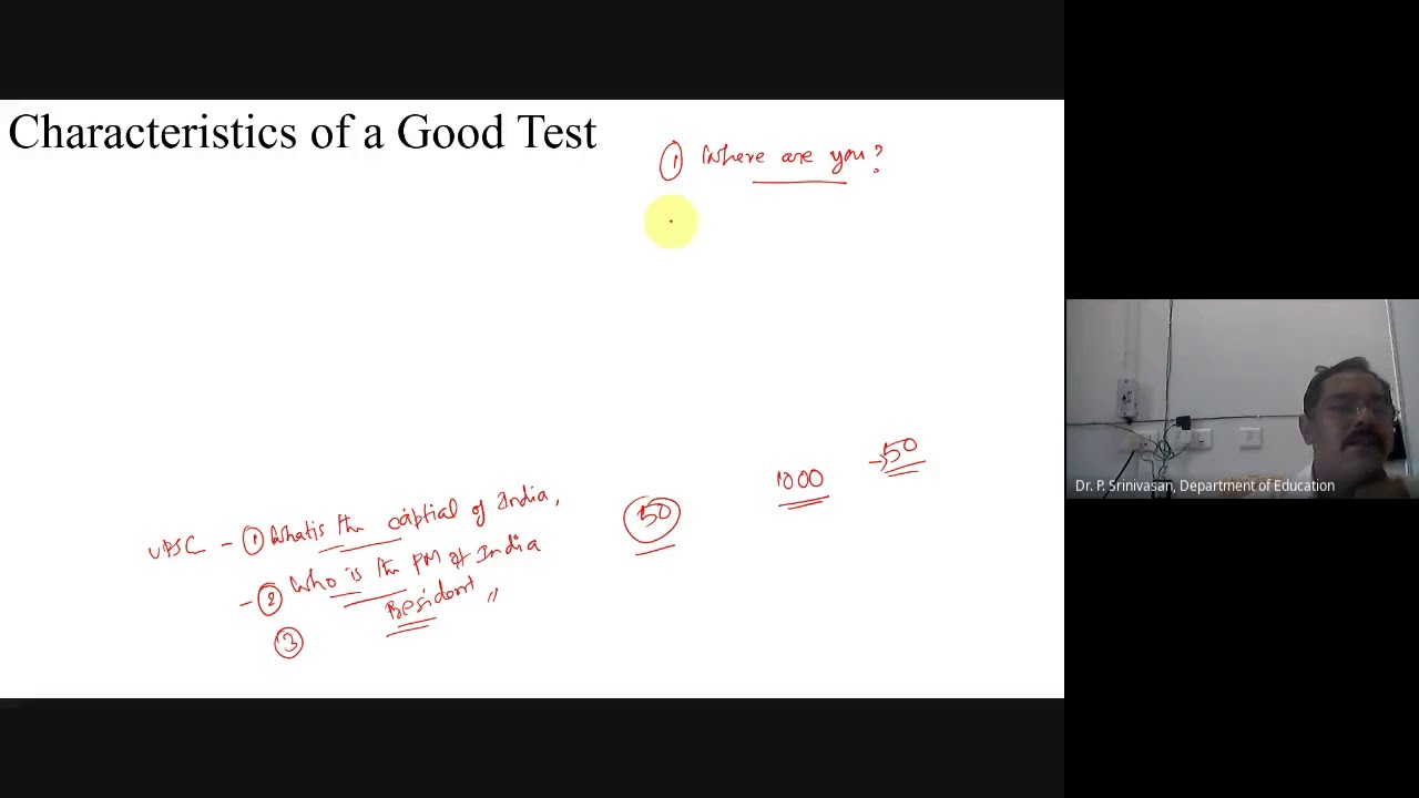 Characteristic of a Test