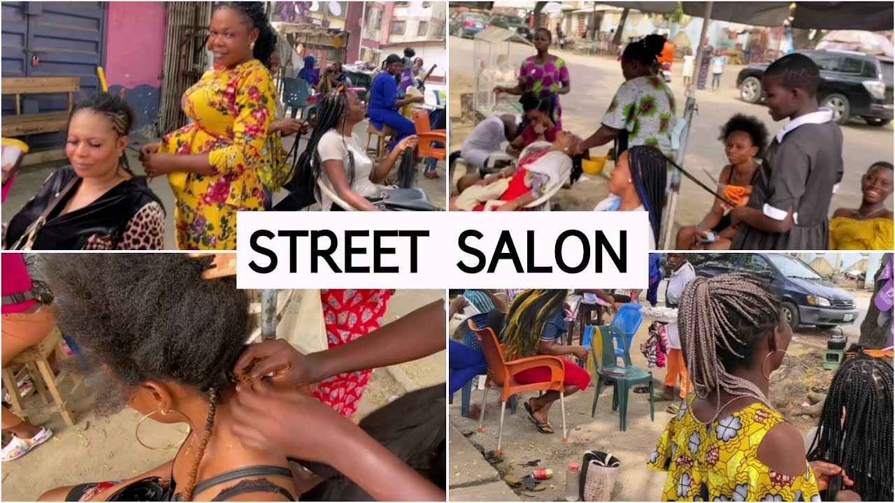 STREET SALON IN NIGERIA 🇳🇬 | Nigerian YouTuber